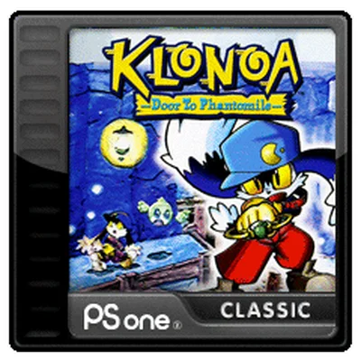 Autocollant Carte Mémoire Officiel PS1 - Klonoa Door To Phantomile - Insert Magazine Dengeki 1999